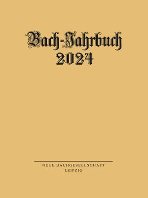 cover image of Bach-Jahrbuch 2024